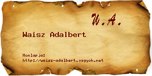 Waisz Adalbert névjegykártya